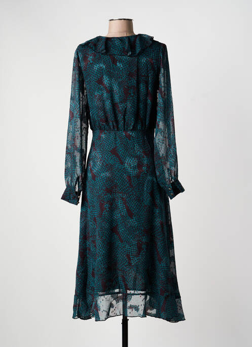 Robe mi-longue vert FREEMAN T.PORTER femme