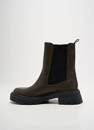 Bottines/boots tissage satiné talon de 4 à 6cm vert VANESSA WU femme