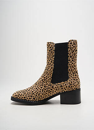 Bottines/boots talon bas talon de 4 à 6cm beige VANESSA WU femme