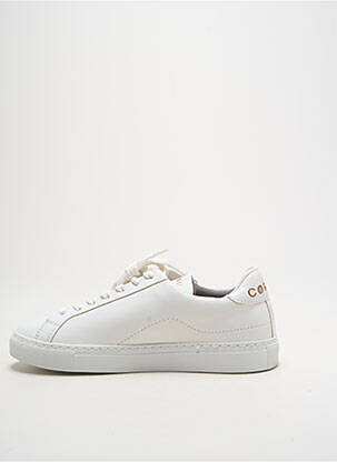 Baskets bout rond talon plat jusqu'à 3cm blanc CORAIL femme