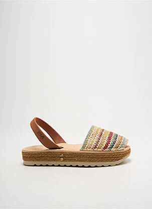 Espadrilles bout ouvert talon plat jusqu'à 3cm marron RIA MENORCA femme