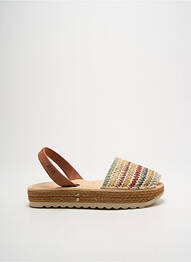 Espadrilles bout ouvert talon plat jusqu'à 3cm marron RIA MENORCA femme
