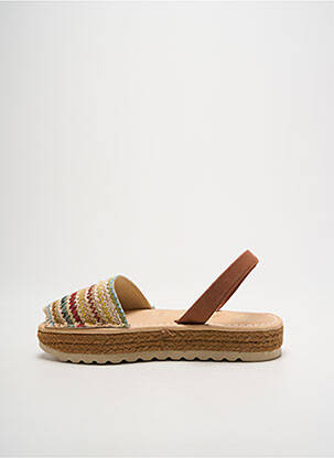 Espadrilles bout ouvert talon plat jusqu'à 3cm marron RIA MENORCA femme