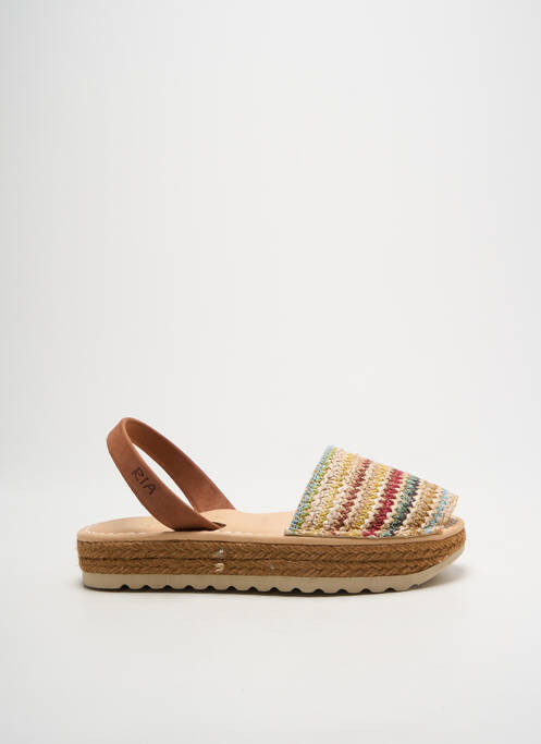 Espadrilles bout ouvert talon plat jusqu'à 3cm marron RIA MENORCA femme