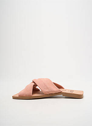 Mules/sabots nubuck talon plat jusqu'à 3cm rose RIA MENORCA femme