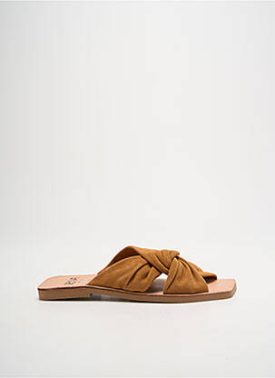 Mules/sabots nubuck talon plat jusqu'à 3cm marron RIA MENORCA femme