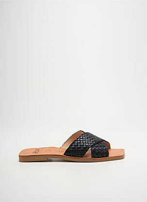Mules/sabots tissage satiné talon plat jusqu'à 3cm noir RIA MENORCA femme
