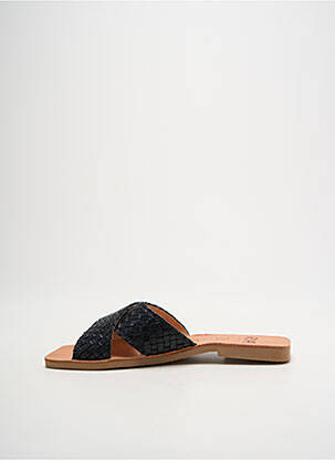 Mules/sabots tissage satiné talon plat jusqu'à 3cm noir RIA MENORCA femme