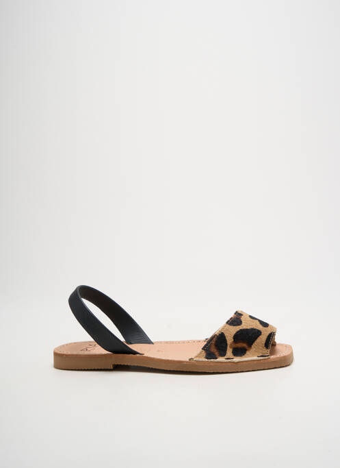Sandales/nu pieds chiquet talon plat jusqu'à 3cm beige RIA MENORCA femme