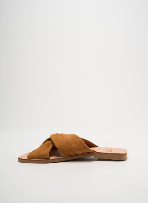 Mules/sabots nubuck talon plat jusqu'à 3cm marron RIA MENORCA femme