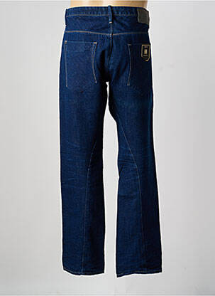 Jeans coupe droite fermeture zippée sous rabat boutonné bleu FREESOUL homme