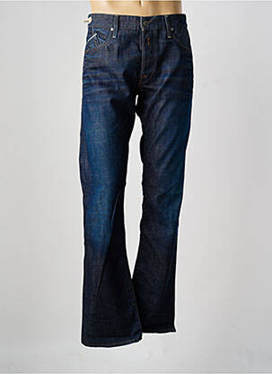 Jeans coupe droite fermeture zippée sous rabat boutonné bleu REPLAY homme