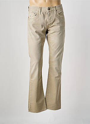 Pantalon slim fermeture zippée sous rabat boutonné beige REPLAY homme