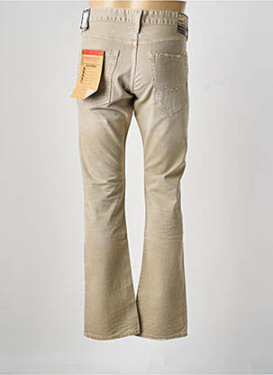 Pantalon slim fermeture zippée sous rabat boutonné beige REPLAY homme