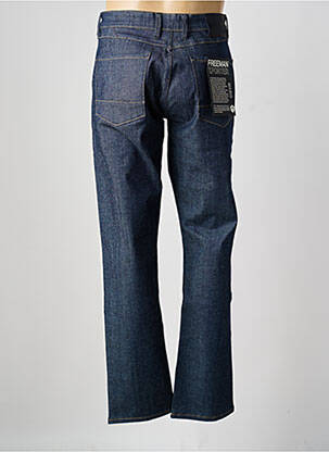 Jeans coupe droite fermeture zippée sous rabat boutonné bleu FREEMAN T.PORTER homme