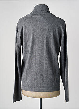 Gilet manches longues col châle gris TTILIKA homme