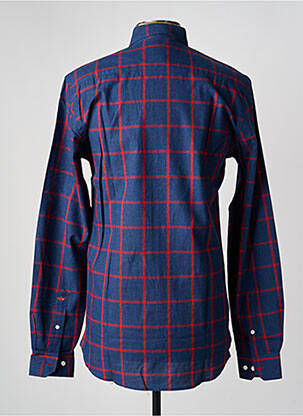 Chemise manches longues imprimé fantaisie bleu VICOMTEA homme