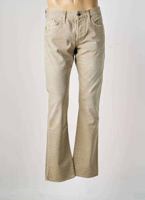 Pantalon slim fermeture zippée sous rabat boutonné beige REPLAY homme