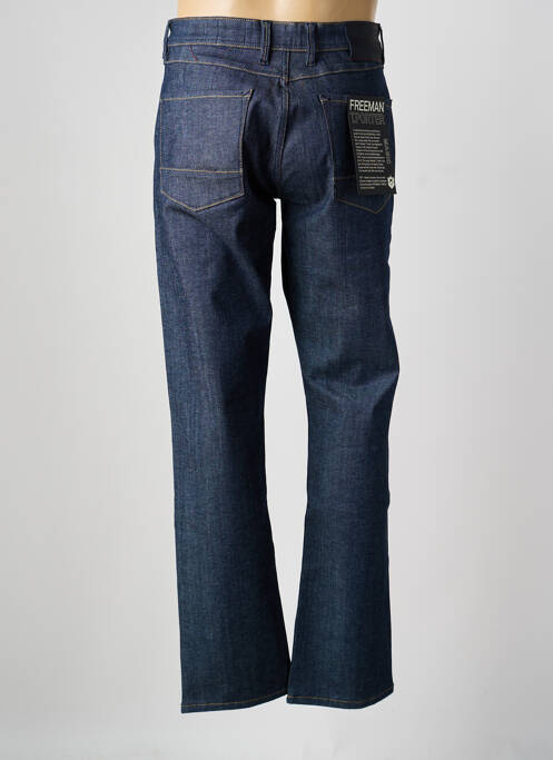 Jeans coupe droite fermeture zippée sous rabat boutonné bleu FREEMAN T.PORTER homme