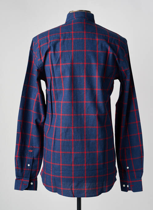 Chemise manches longues imprimé fantaisie bleu VICOMTEA homme