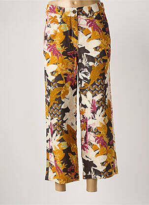 Pantalon 7/8 fermeture zippée sous rabat boutonné taille normale orange WHITE STUFF femme