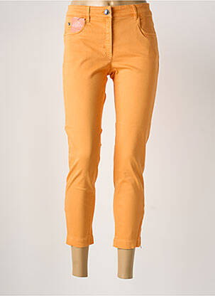 Pantacourt stretch taille normale orange ZERRES femme