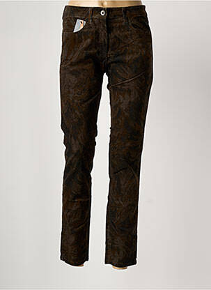 Pantalon slim stretch taille normale marron ZERRES femme