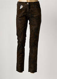 Pantalon slim stretch taille normale marron ZERRES femme