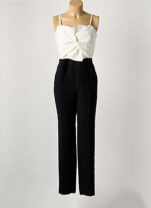 Combi-pantalon tissage crêpe fines bretelles noir MORGAN femme