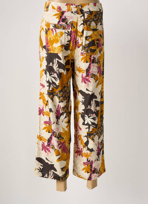 Pantalon 7/8 fermeture zippée sous rabat boutonné taille normale orange WHITE STUFF femme