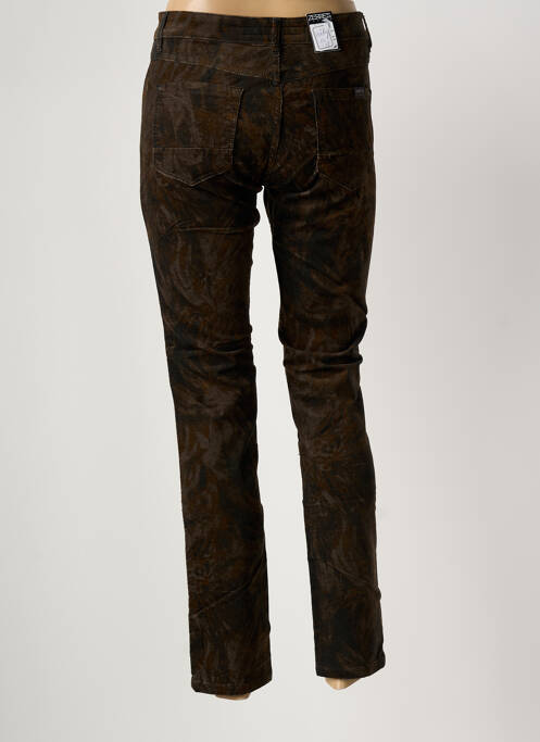 Pantalon slim stretch taille normale marron ZERRES femme