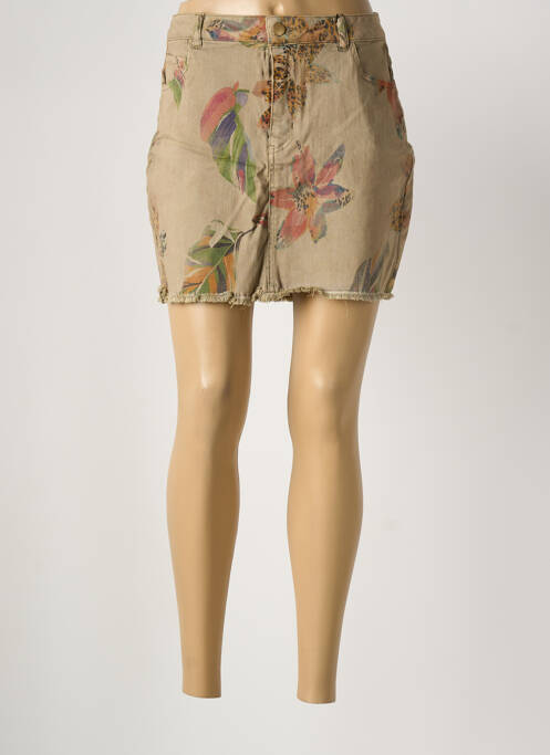 Jupe courte poches vert DESIGUAL femme