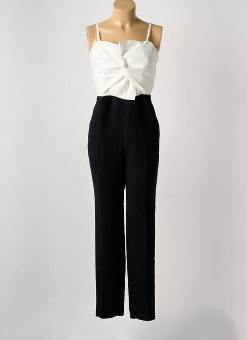 Combi-pantalon tissage crêpe fines bretelles noir MORGAN femme