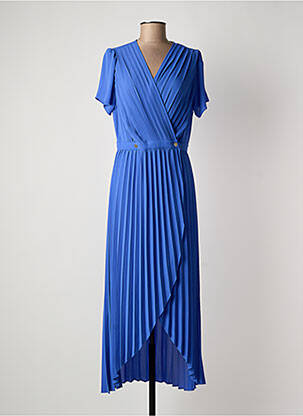 Robe longue manches courtes manches courtes bleu I.CODE (By IKKS) femme