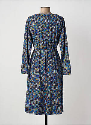 Robe mi-longue imprimé fantaisie manches longues bleu WHITE STUFF femme