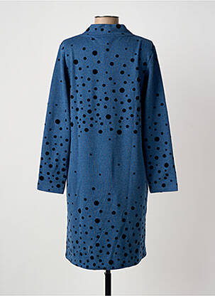 Robe mi-longue manches longues manches longues bleu WHITE STUFF femme