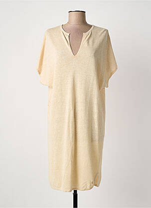 Robe courte manches courtes manches courtes beige DES PETITS HAUTS femme