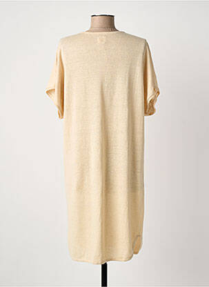 Robe courte manches courtes manches courtes beige DES PETITS HAUTS femme