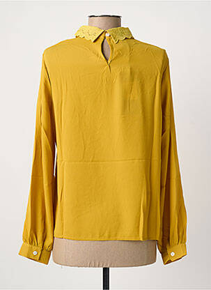 Blouse légère et transparente manches longues jaune JESSY LINE femme