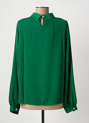 Blouse légère et transparente manches longues vert JESSY LINE femme