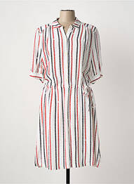 Robe mi-longue manches courtes manches courtes rouge TOMMY HILFIGER femme