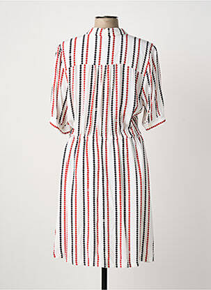 Robe mi-longue manches courtes manches courtes rouge TOMMY HILFIGER femme