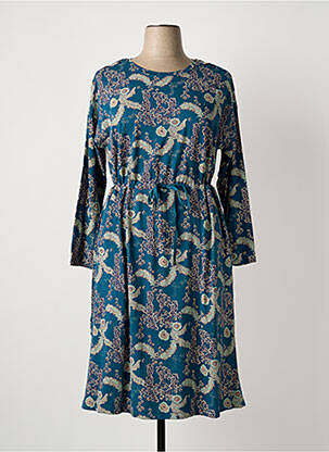 Robe mi-longue imprimé fleurs manches longues vert WHITE STUFF femme