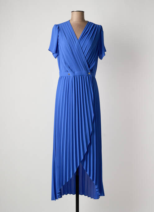 Robe longue manches courtes manches courtes bleu I.CODE (By IKKS) femme