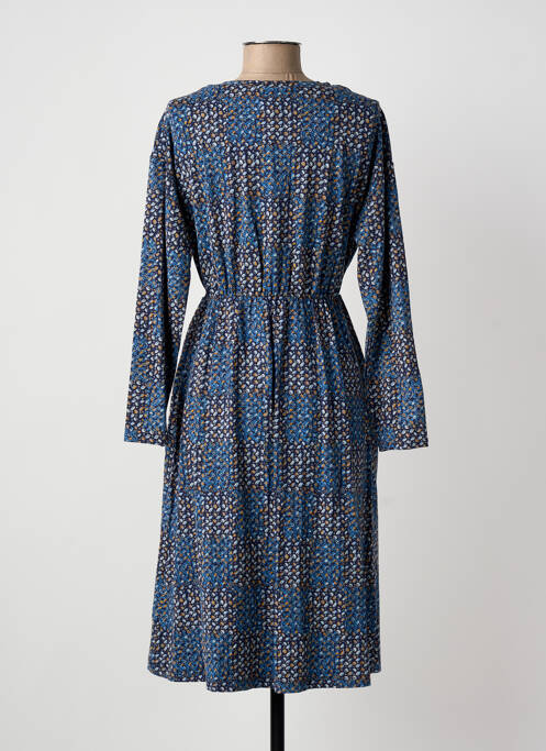 Robe mi-longue imprimé fantaisie manches longues bleu WHITE STUFF femme