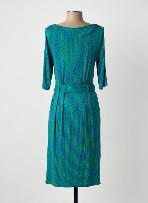Robe mi-longue manches 3/4 manches 3/4 vert ZILCH femme