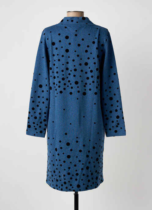 Robe mi-longue manches longues manches longues bleu WHITE STUFF femme