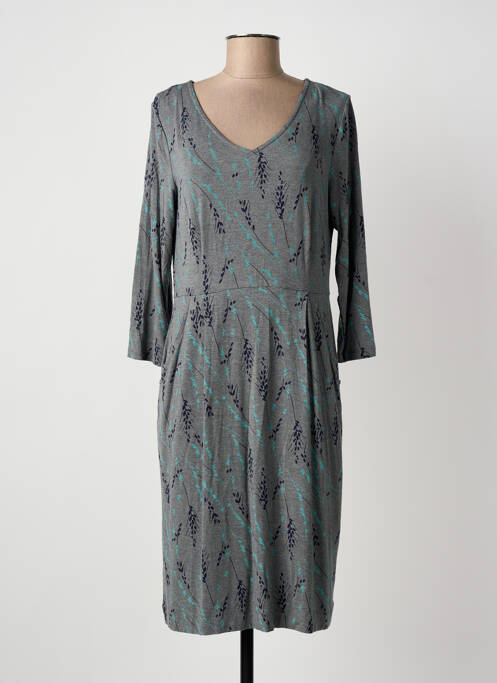 Robe pull col v manches longues gris WHITE STUFF femme