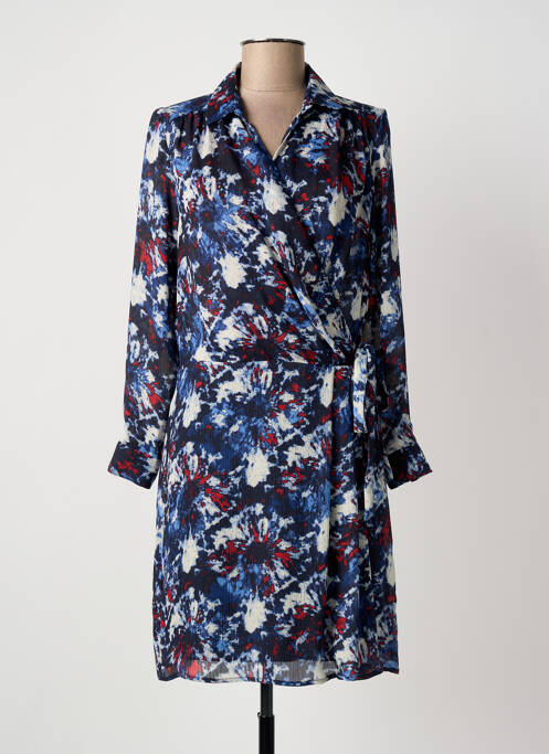 Robe courte manches longues manches longues bleu IKKS femme