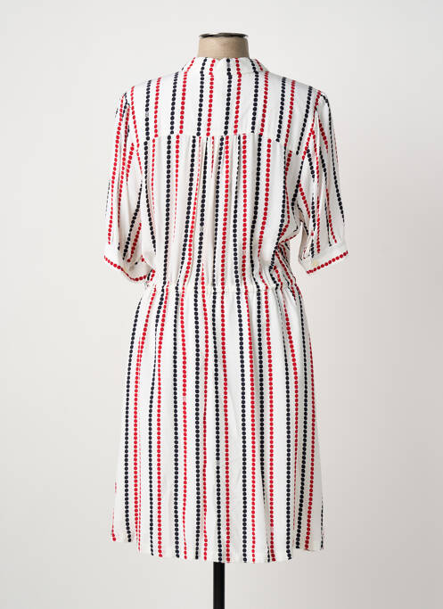 Robe mi-longue manches courtes manches courtes rouge TOMMY HILFIGER femme